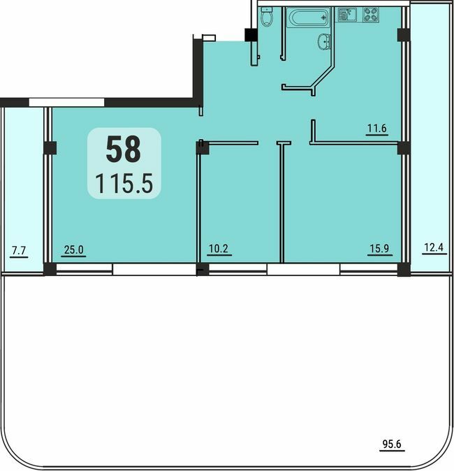 3-кімнатна 115.5 м² в ЖК Море від 33 250 грн/м², Одеса