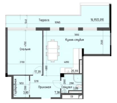 1-комнатная 63.51 м² в ЖК Пространство+ на Дачной от 31 250 грн/м², Одесса