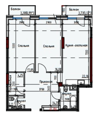 3-кімнатна 83.65 м² в ЖК Простір+ на Дачній від 31 600 грн/м², Одеса