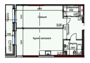 1-кімнатна 59.21 м² в ЖК Простір+ на Дачній від 31 250 грн/м², Одеса