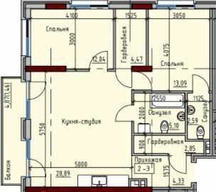 2-комнатная 74.82 м² в ЖК Пространство на Донского от 25 550 грн/м², Одесса