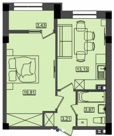 1-кімнатна 40.22 м² в ЖК Дім біля моря Premier від 18 400 грн/м², м. Южне