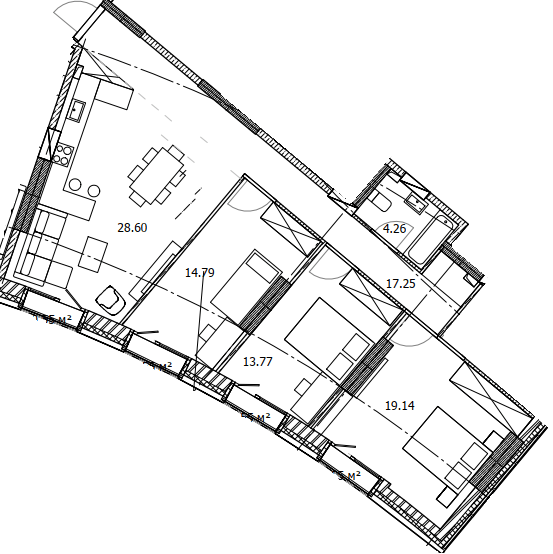 3-комнатная 107.21 м² в ЖК BEREG Residence от 34 050 грн/м², Киев