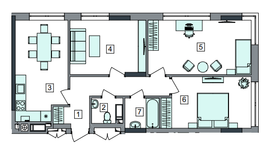 3-кімнатна 76.97 м² в ЖК Евромісто-2 від 24 000 грн/м², с. Крюківщина