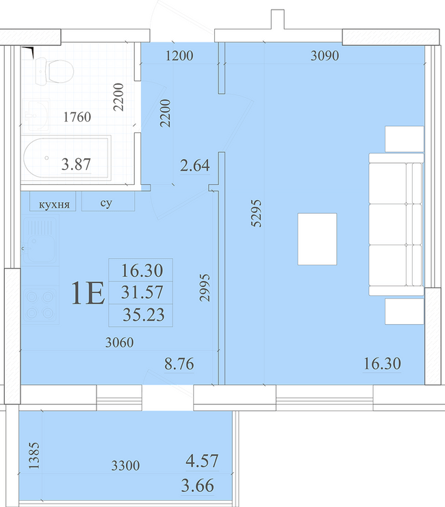1-кімнатна 34.56 м² в ЖК Акварель-2 від 17 450 грн/м², Одеса