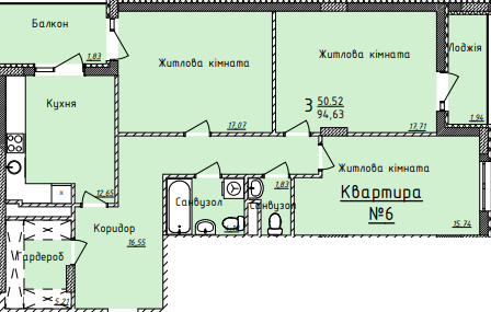 3-кімнатна 91.2 м² в ЖК Globus Elite від 64 950 грн/м², Львів