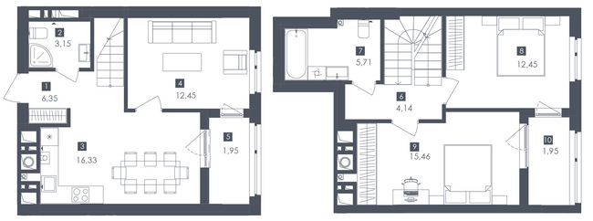 Двухуровневая 79.94 м² в ЖК Safe Town от 36 700 грн/м², Львов