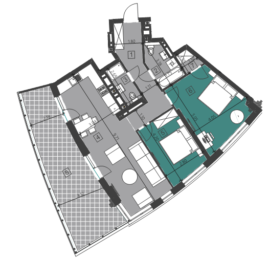 2-кімнатна 86.01 м² в ЖК Парус City від 25 100 грн/м², Львів