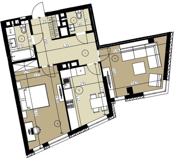 2-комнатная 64.6 м² в ЖК Green Park от 22 000 грн/м², г. Винники