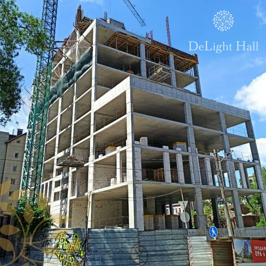 Хід будівництва ЖК DeLight Hall, черв, 2021 рік