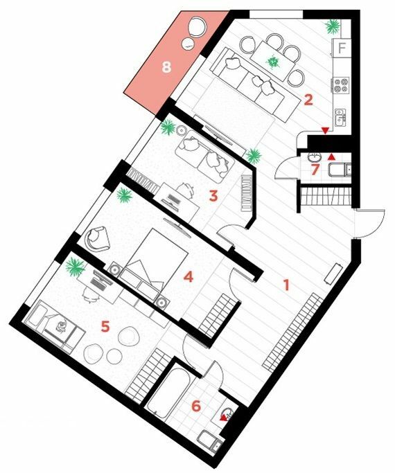 3-комнатная 89 м² в ЖК Family Plaza от 34 500 грн/м², Ивано-Франковск