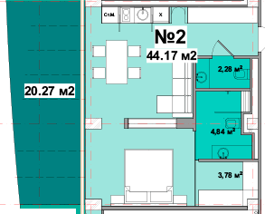 2-комнатная 44.17 м² в Апарт-комплекс Resort Medical Park от 101 350 грн/м², с. Поляница