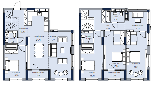 Двухуровневая 163.59 м² в ЖК Новый Автограф от 36 450 грн/м², Киев