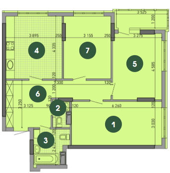 3-кімнатна 92.01 м² в ЖК Паркове місто від 35 250 грн/м², Київ