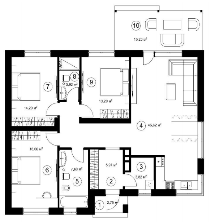 Котедж 134 м² в КМ Баварський Квартал від 27 313 грн/м², с. Хотянівка