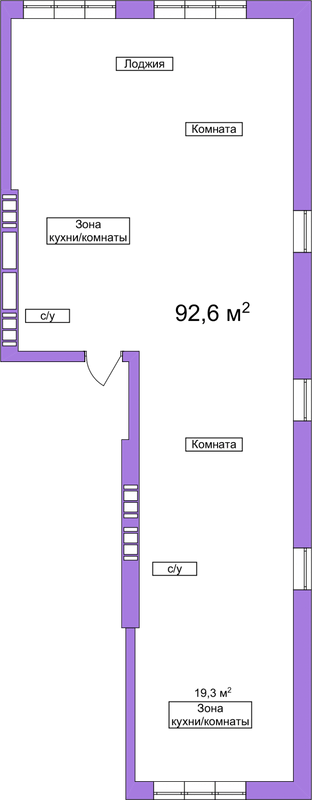 2-комнатная 92.6 м² в Апарт-комплекс Smart Oseli от 20 000 грн/м², г. Вишневое