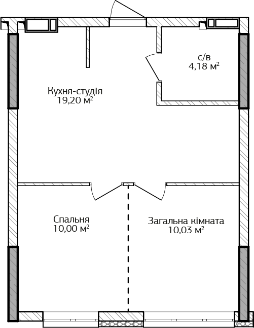 1-комнатная 69.29 м² в ЖК City Park от 20 500 грн/м², г. Ирпень