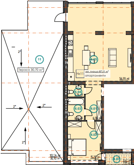 1-кімнатна 118.21 м² в ЖК Hygge Home від 21 000 грн/м², м. Ірпінь