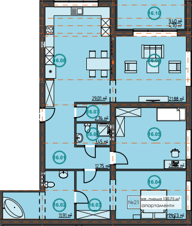 3-кімнатна 130.35 м² в ЖК Hygge Home від 21 000 грн/м², м. Ірпінь