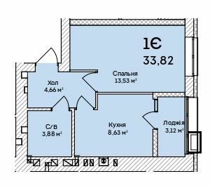 1-кімнатна 33.82 м² в ЖК Grand Country Irpin від 19 350 грн/м², м. Ірпінь