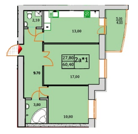 2-кімнатна 60.4 м² в ЖК Сонячна Оселя від 20 000 грн/м², м. Буча