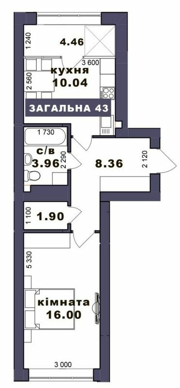 1-кімнатна 43 м² в ЖК Family Comfort від 20 950 грн/м², м. Ірпінь