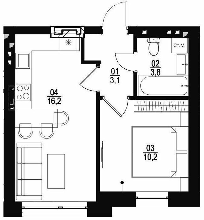 1-кімнатна 33 м² в ЖК City Lake від 23 500 грн/м², с. Шевченкове