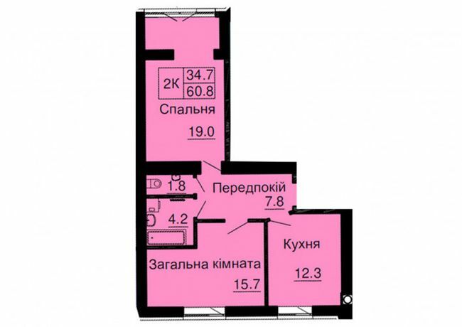 2-кімнатна 60.8 м² в ЖК Софія Резіденс від 29 400 грн/м², с. Софіївська Борщагівка