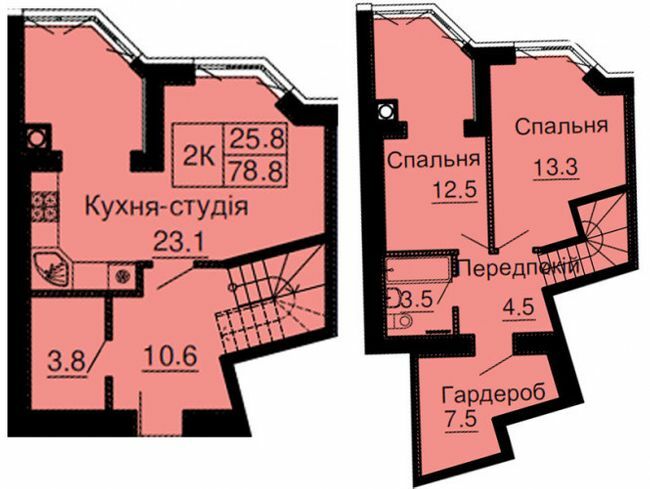 Двухуровневая 78.8 м² в ЖК София Резиденс от 26 000 грн/м², с. Софиевская Борщаговка