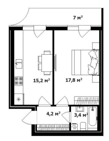 1-комнатная 43 м² в ЖК Dream City от 27 350 грн/м², Ужгород