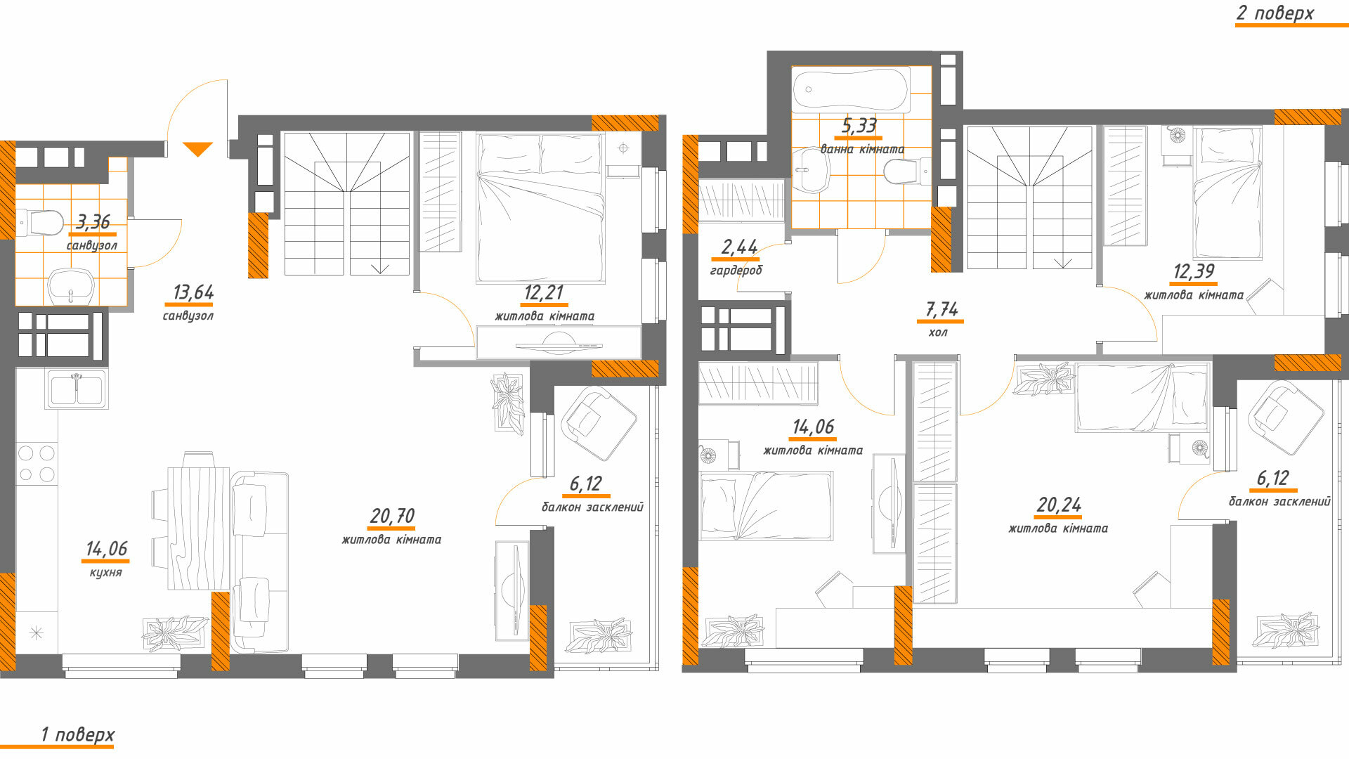 Двухуровневая 129.35 м² в ЖК Нивки-Парк от 31 111 грн/м², Киев