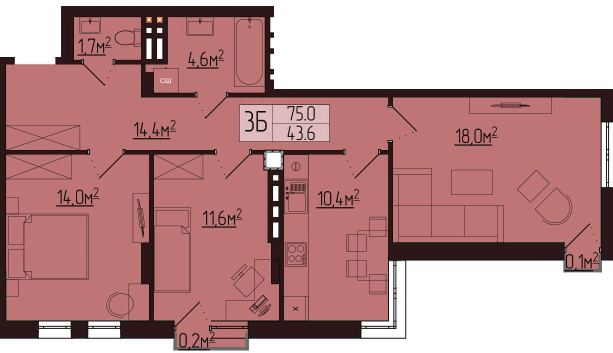 3-кімнатна 75 м² в ЖК Варшавський від 13 950 грн/м², м. Сарни