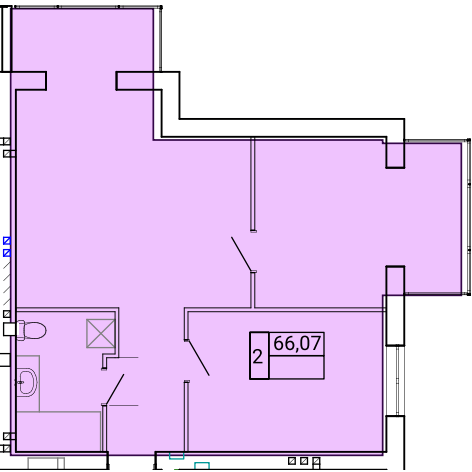 2-комнатная 66.07 м² в ЖК Gentleman Park от 25 300 грн/м², Тернополь