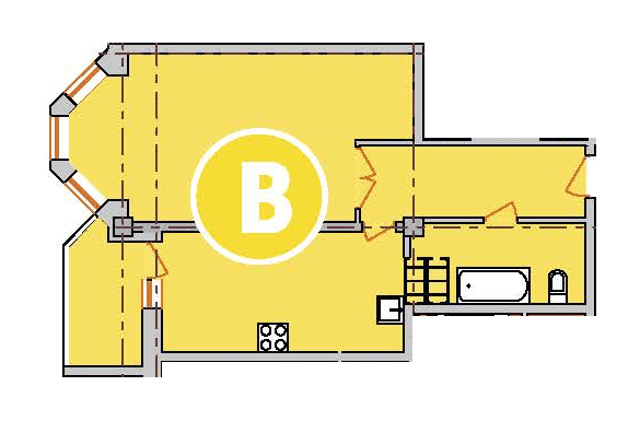 1-комнатная 47.92 м² в ЖК Новый Город от 28 400 грн/м², Херсон