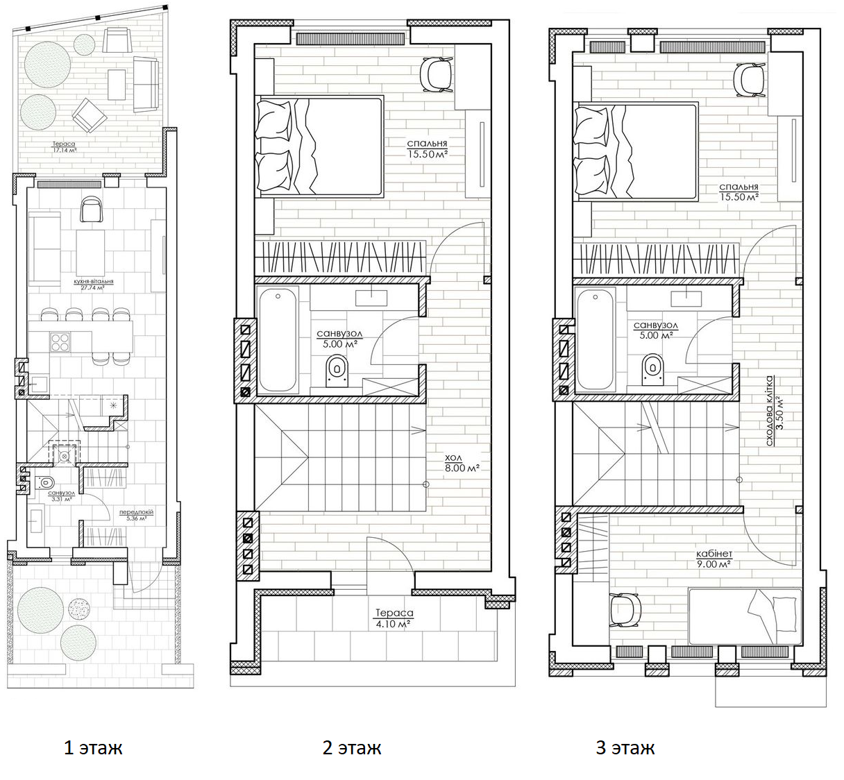 Таунхаус 122 м² в КП Riverside от 16 475 грн/м², г. Умань