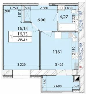 1-комнатная 39.27 м² в ЖК Масаны Лесной от 15 200 грн/м², Чернигов