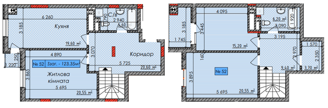 Дворівнева 123.35 м² в ЖК Європейський квартал від 20 450 грн/м², Чернівці