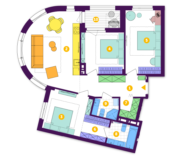 3-кімнатна 94.7 м² в ЖК Respublika від 50 500 грн/м², Київ