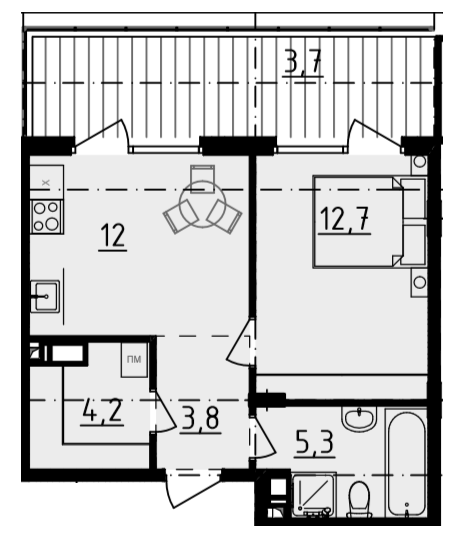 1-кімнатна 41.7 м² в ЖК DERBY Style House від 27 250 грн/м², Одеса