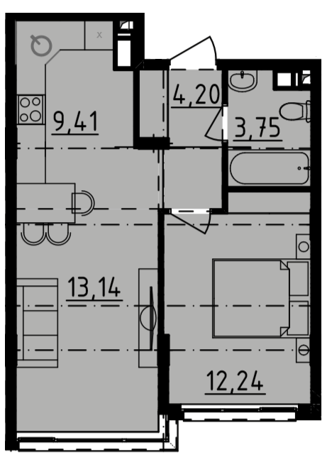 1-комнатная 42.6 м² в ЖК DERBY Style House от 27 250 грн/м², Одесса