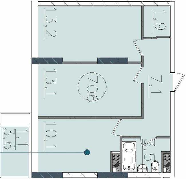 2-комнатная 50 м² в ЖК Пространство на Тульской от 27 100 грн/м², Одесса