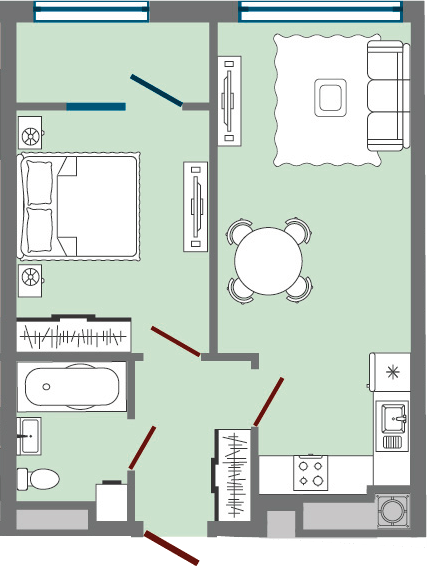 1-комнатная 43.06 м² в ЖК Greenville Park Lviv от 32 600 грн/м², Львов