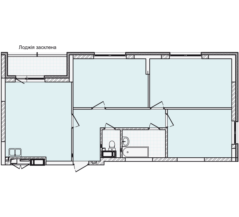 3-кімнатна 88.12 м² в ЖК Святобор від 35 235 грн/м², Київ