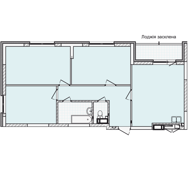 3-кімнатна 88.15 м² в ЖК Святобор від 35 235 грн/м², Київ