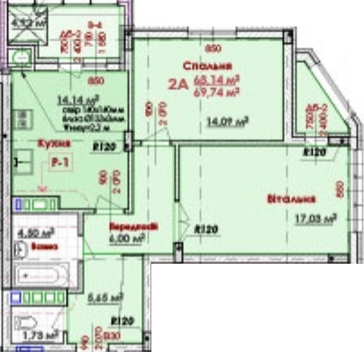 2-комнатная 69.74 м² в ЖК Соняшник от 19 000 грн/м², Львов