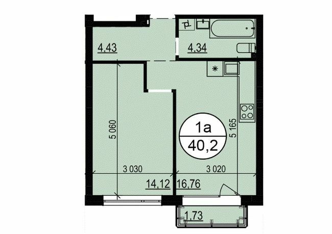 1-комнатная 40.2 м² в ЖК Гринвуд 2 от 19 550 грн/м², пгт Брюховичи