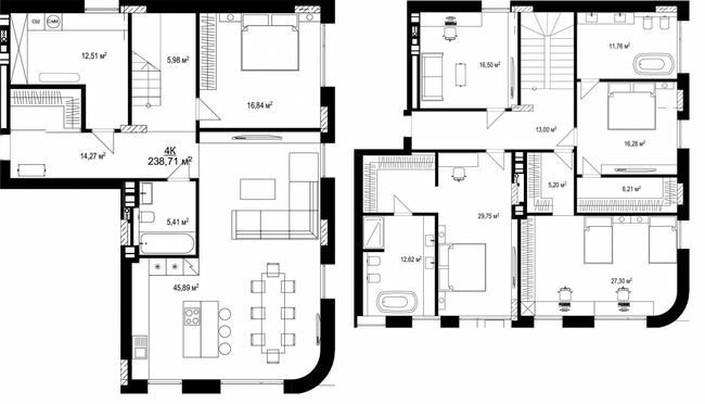 Дворівнева 238.71 м² в ЖК KBD.HOUSE B16 від 84 500 грн/м², Київ