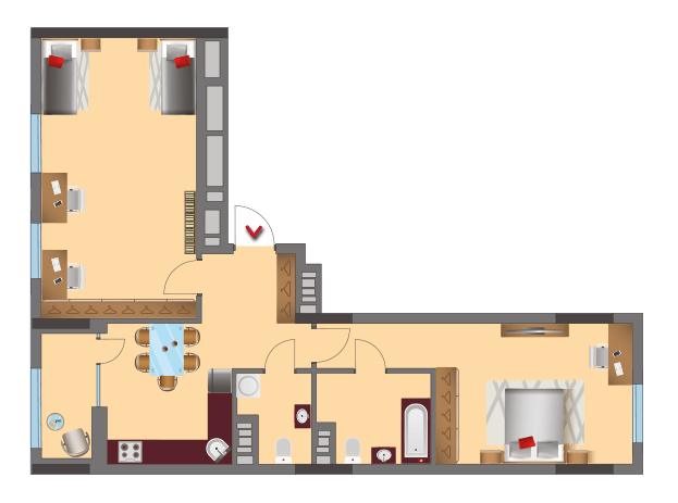 2-комнатная 75.8 м² в ЖК SALUT! от 44 350 грн/м², Киев