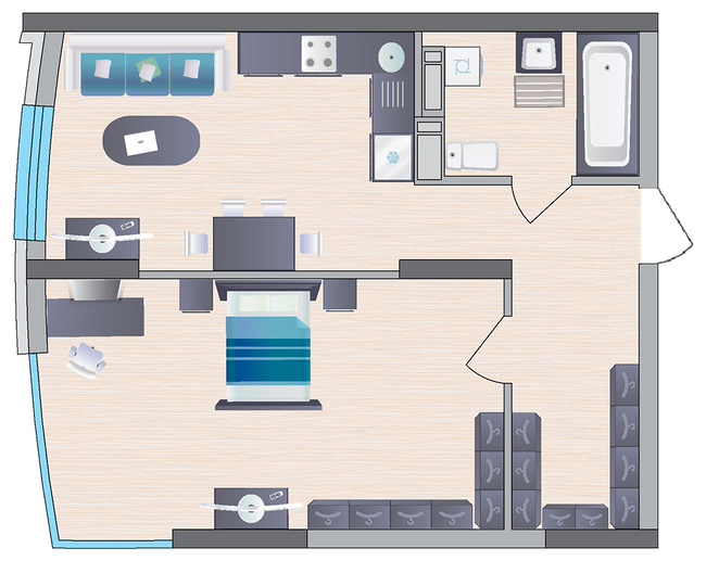 1-кімнатна 50.45 м² в ЖК Symbol від 36 100 грн/м², Київ