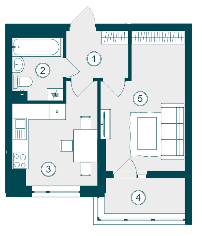 1-комнатная 36.86 м² в ЖК Skyfall от 32 700 грн/м², Львов